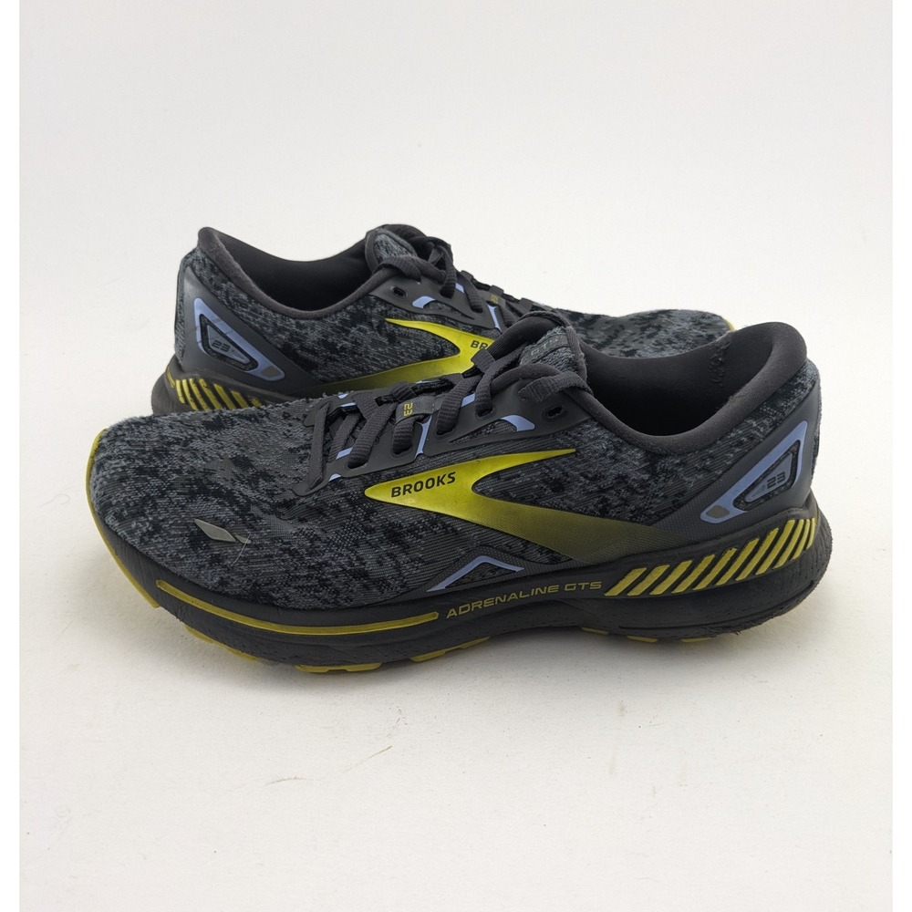 Mens Brooks Adrenaline GTS 23 Gray Blue Yellow Running Shoes 1103911D404 Size 9